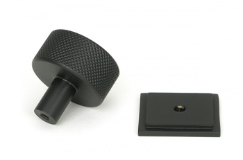 Matt Black Brompton Cabinet Knob - 32mm (Square)