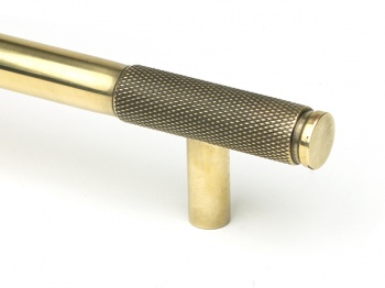 Aged Brass Half Brompton Pull Handle - Small