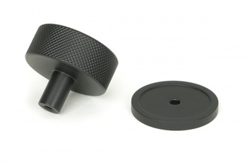 Matt Black Brompton Cabinet Knob - 38mm (Plain)