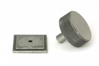 Pewter Brompton Cabinet Knob - 38mm (Square)