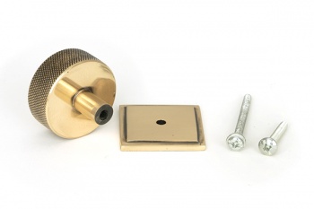 Polished Bronze Brompton Cabinet Knob - 38mm (Square)