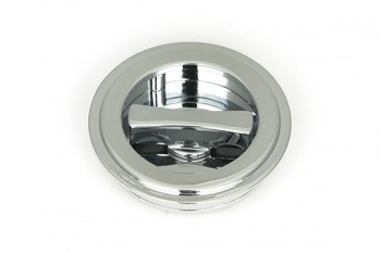 Polished Chrome 60mm Art Deco Round Pull - Privacy Set