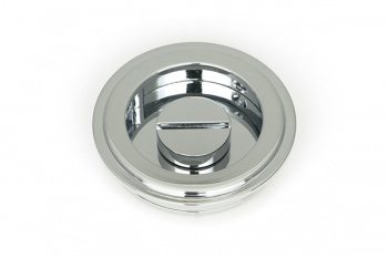 Polished Chrome 60mm Art Deco Round Pull - Privacy Set