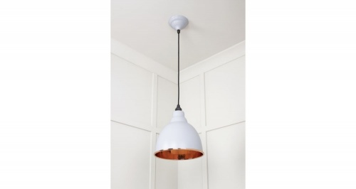 Hammered Copper Brindley Pendant in Birch