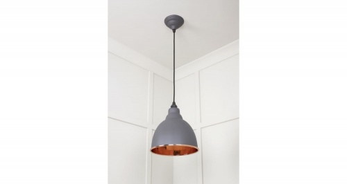 Hammered Copper Brindley Pendant in Bluff