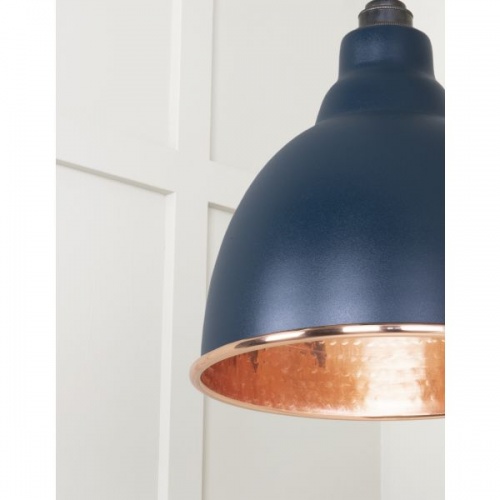 Hammered Copper Brindley Pendant in Dusk