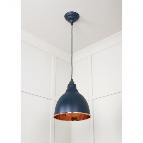 Hammered Copper Brindley Pendant in Dusk