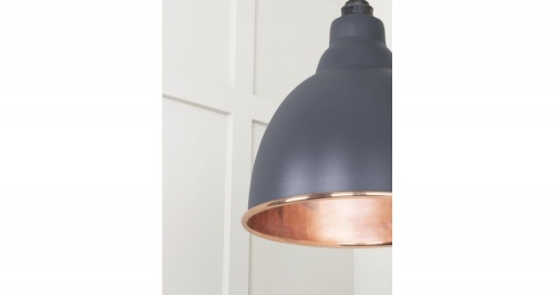 Smooth Copper Brindley Pendant in Slate