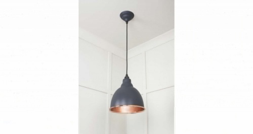 Smooth Copper Brindley Pendant in Slate