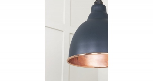 Smooth Copper Brindley Pendant in Soot