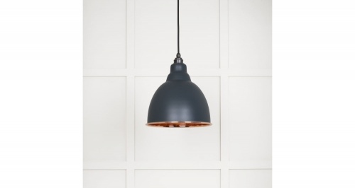 Smooth Copper Brindley Pendant in Soot