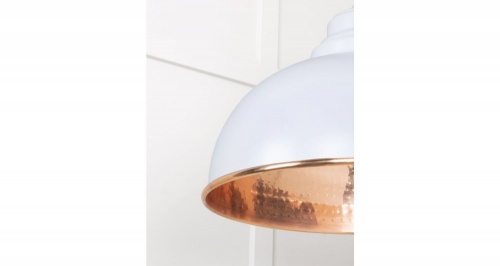 Hammered Copper Harborne Pendant in Birch