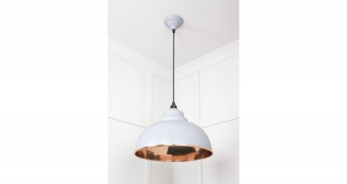 Hammered Copper Harborne Pendant in Birch