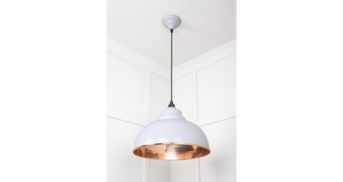 Hammered Copper Harborne Pendant in Birch