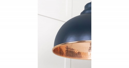 Hammered Copper Harborne Pendant in Dusk