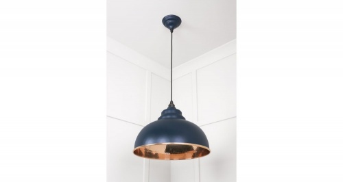 Hammered Copper Harborne Pendant in Dusk