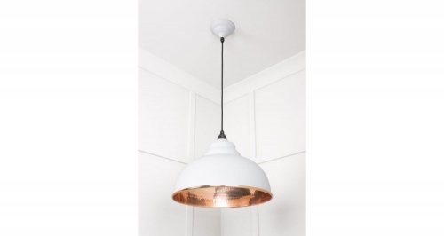 Hammered Copper Harborne Pendant in Flock