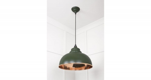 Hammered Copper Harborne Pendant in Heath