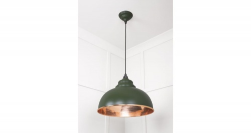 Hammered Copper Harborne Pendant in Heath