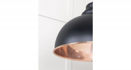 Smooth Copper Harborne Pendant in Elan Black