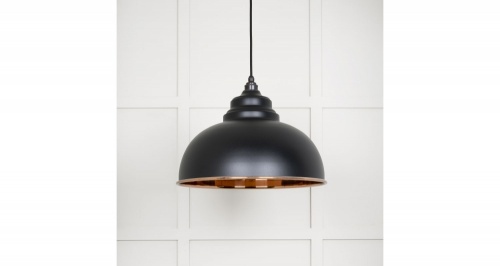 Smooth Copper Harborne Pendant in Elan Black