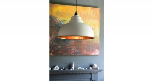 Smooth Copper Harborne Pendant in Flock