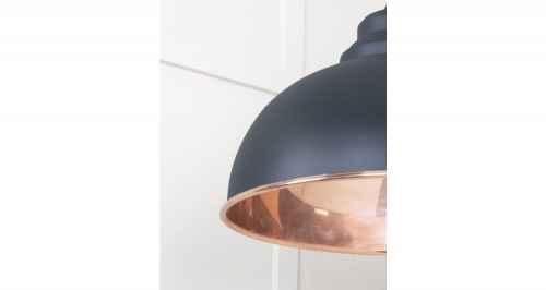 Smooth Copper Harborne Pendant in Soot