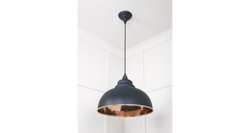 Smooth Copper Harborne Pendant in Soot