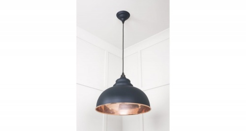 Smooth Copper Harborne Pendant in Soot