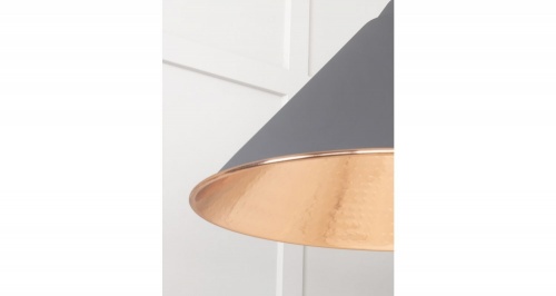 Hammered Copper Hockley Pendant in Bluff