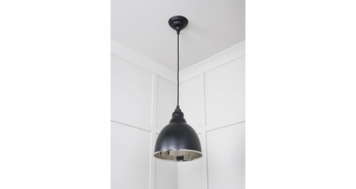 Smooth Nickel Brindley Pendant in Elan Black