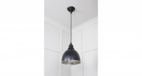 Smooth Nickel Brindley Pendant in Elan Black