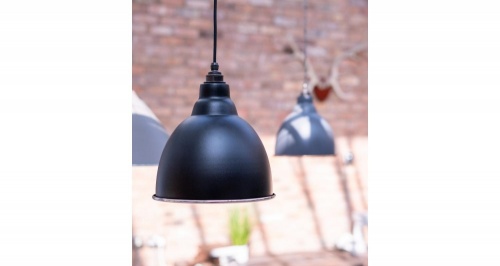 Smooth Nickel Brindley Pendant in Elan Black