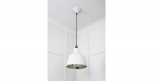 Smooth Nickel Brindley Pendant in Flock