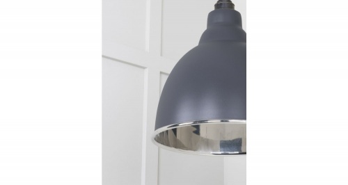 Smooth Nickel Brindley Pendant in Slate