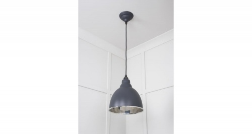 Smooth Nickel Brindley Pendant in Slate