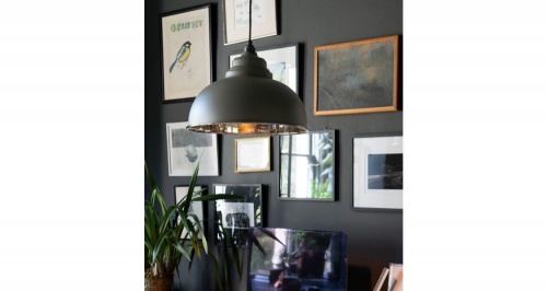 Smooth Nickel Harborne Pendant in Bluff