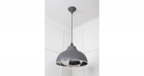 Smooth Nickel Harborne Pendant in Bluff