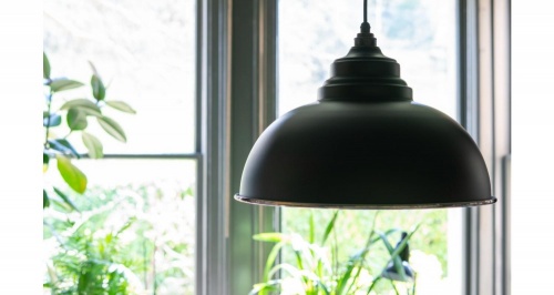 Smooth Nickel Harborne Pendant in Elan Black