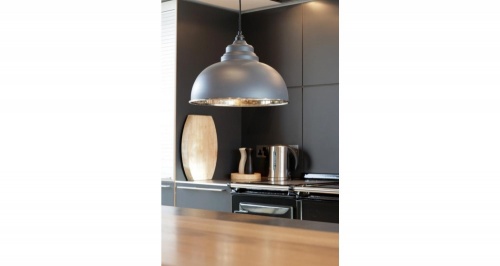 Smooth Nickel Harborne Pendant in Slate