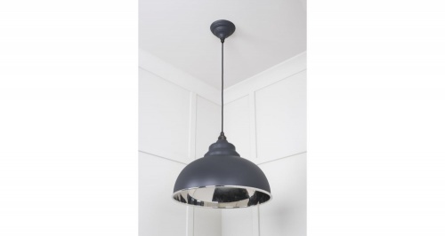 Smooth Nickel Harborne Pendant in Slate