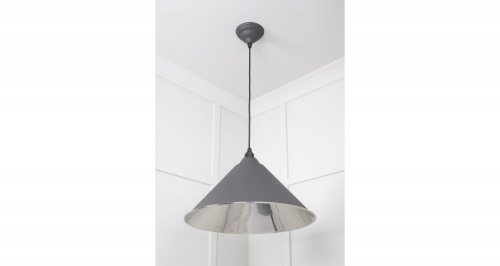 Smooth Nickel Hockley Pendant in Bluff