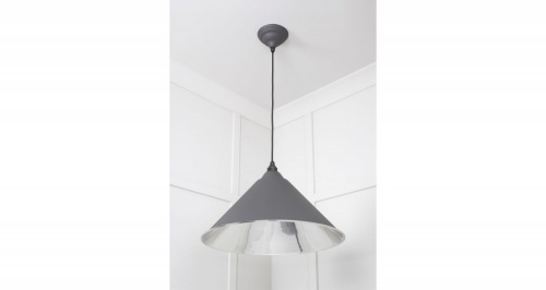 Smooth Nickel Hockley Pendant in Bluff