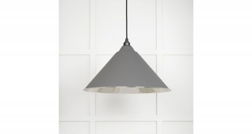 Smooth Nickel Hockley Pendant in Bluff