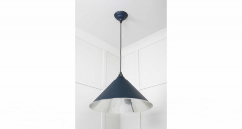 Smooth Nickel Hockley Pendant in Dusk