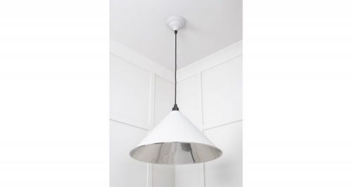 Smooth Nickel Hockley Pendant in Flock