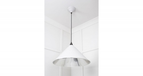 Smooth Nickel Hockley Pendant in Flock