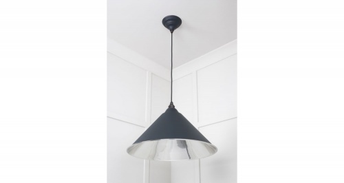 Smooth Nickel Hockley Pendant in Soot