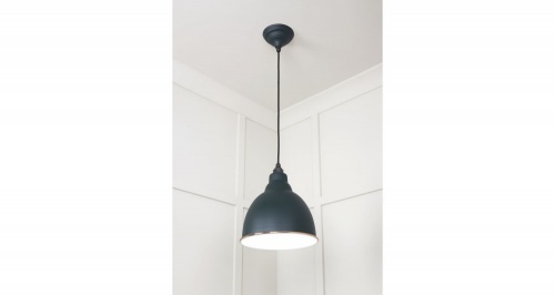 White Gloss Brindley Pendant in Dingle