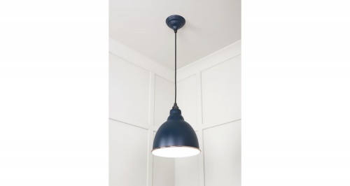 White Gloss Brindley Pendant in Dusk